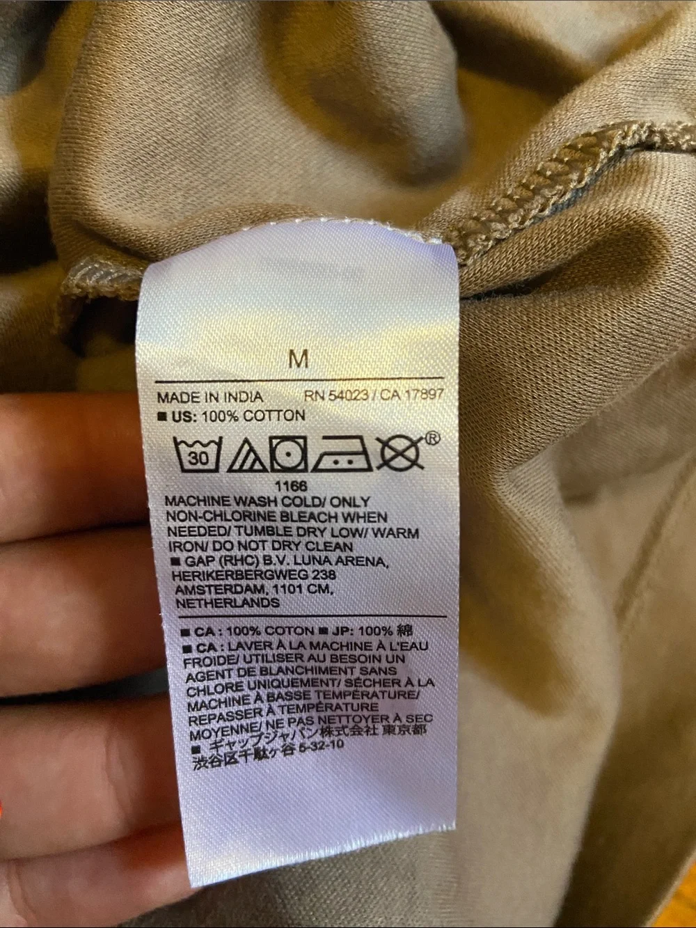 Banana Republic Taupe Short-Sleeve Button-Down with White Piping